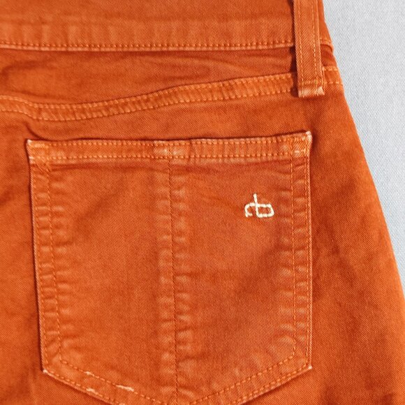 rag & bone jean jeggings women's size 26 rusty orange stretchy - Picture 5 of 14